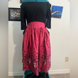 Lindy Bop Off Shoulder Retro Dress